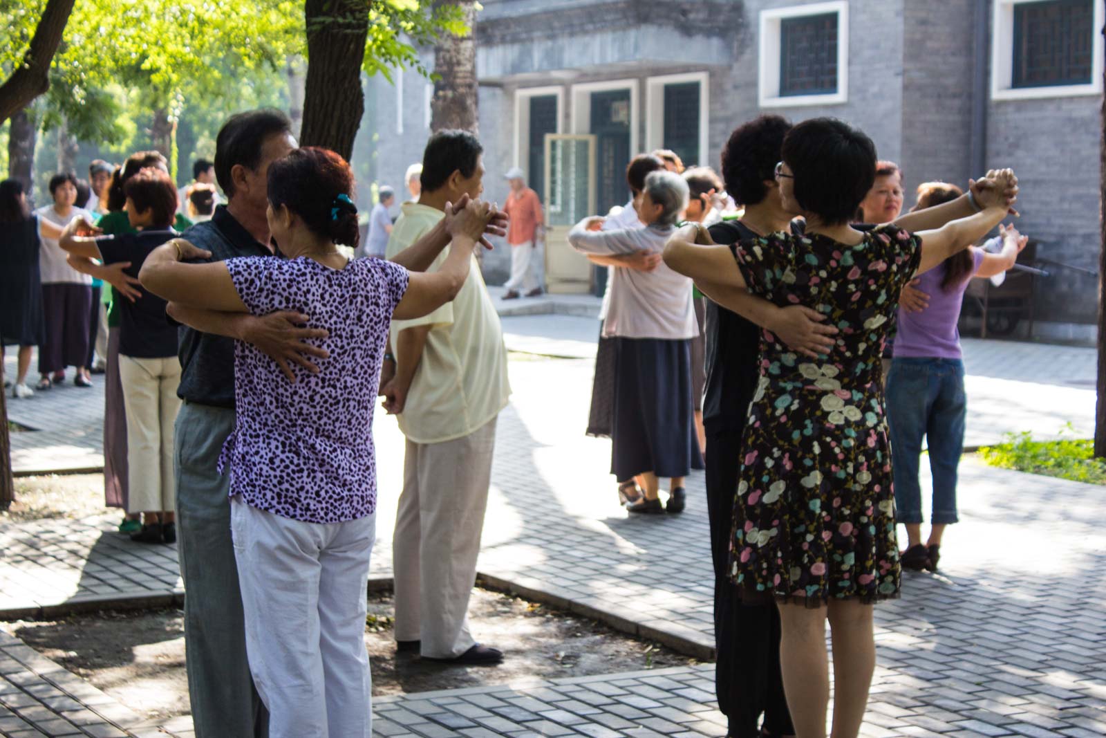 Temple of Heaven, Beijing park with old people exercising