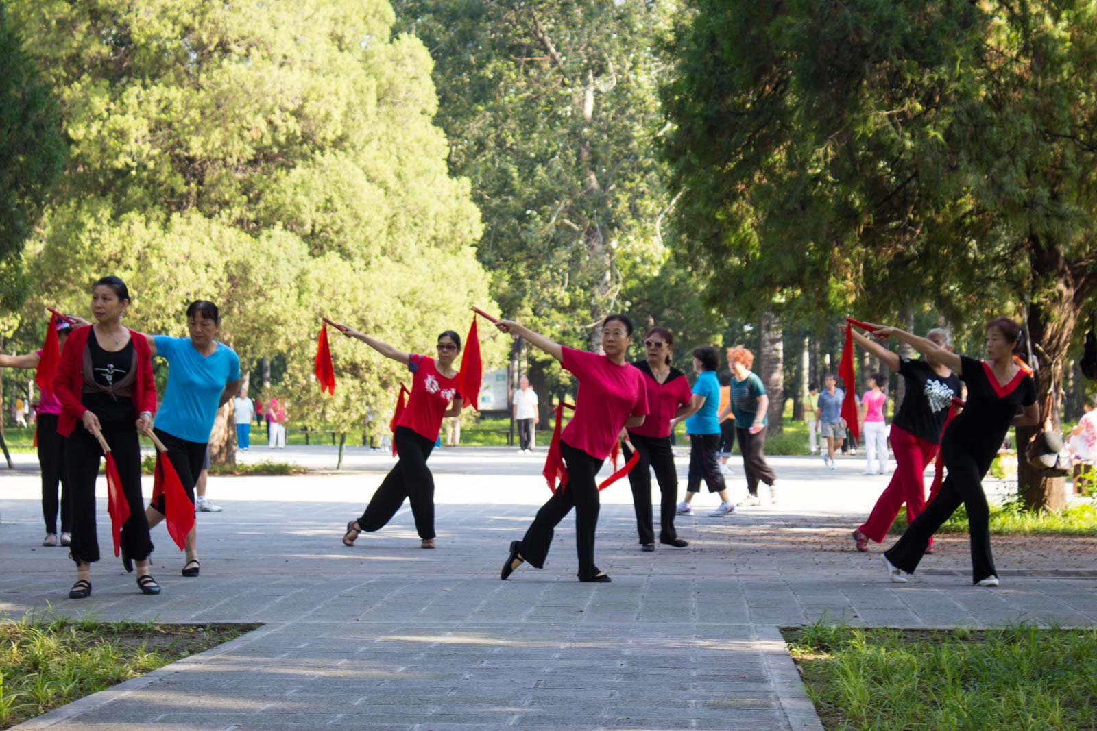 Temple of Heaven, Beijing park with old people exercising