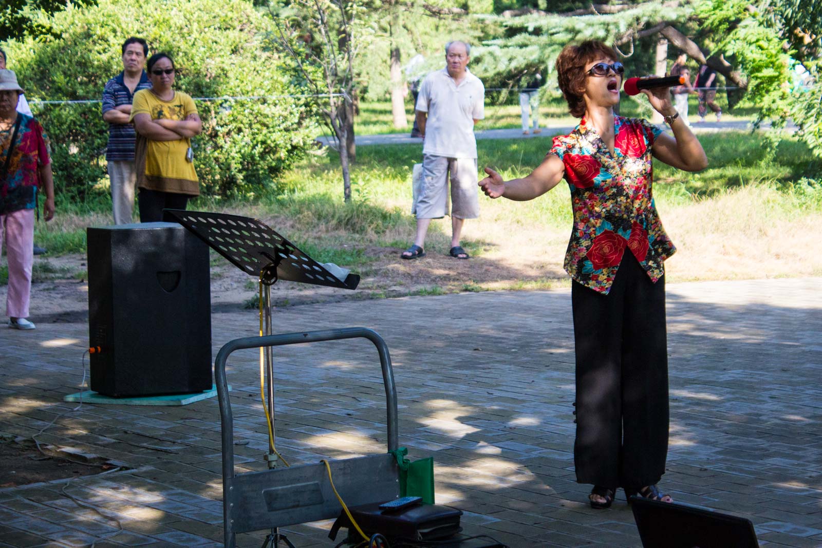 Temple of Heaven, Beijing park with old people exercising