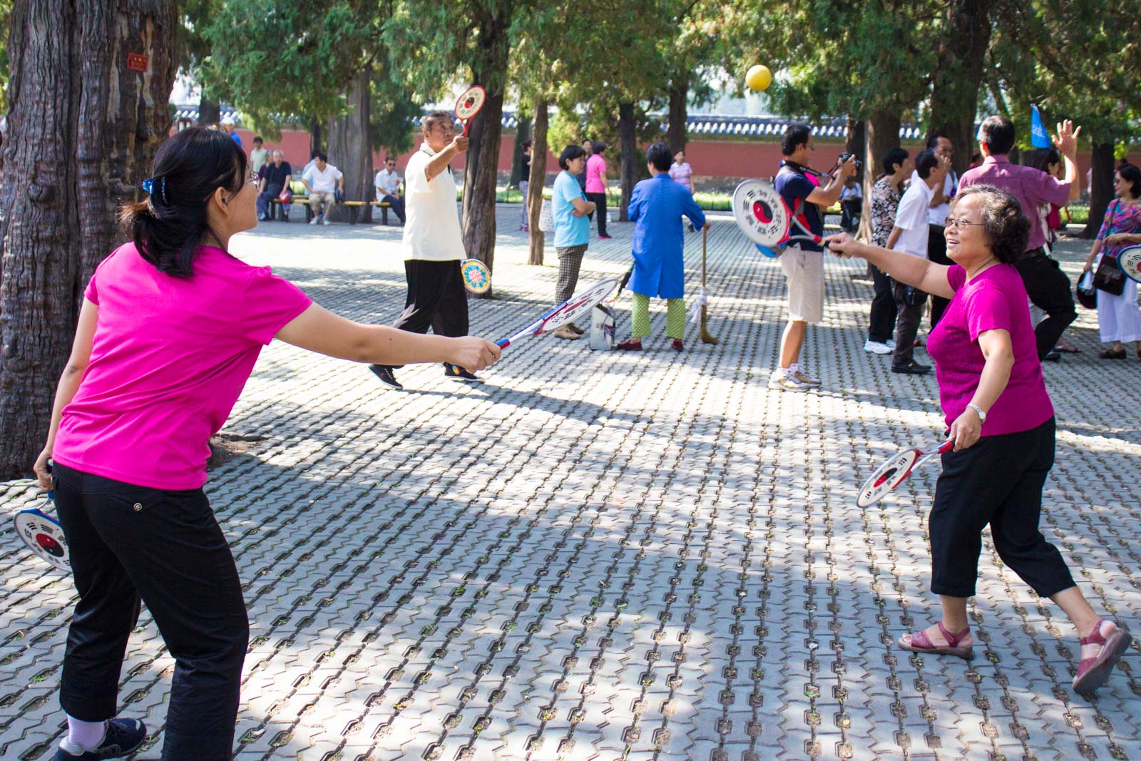 Temple of Heaven, Beijing park with old people exercising