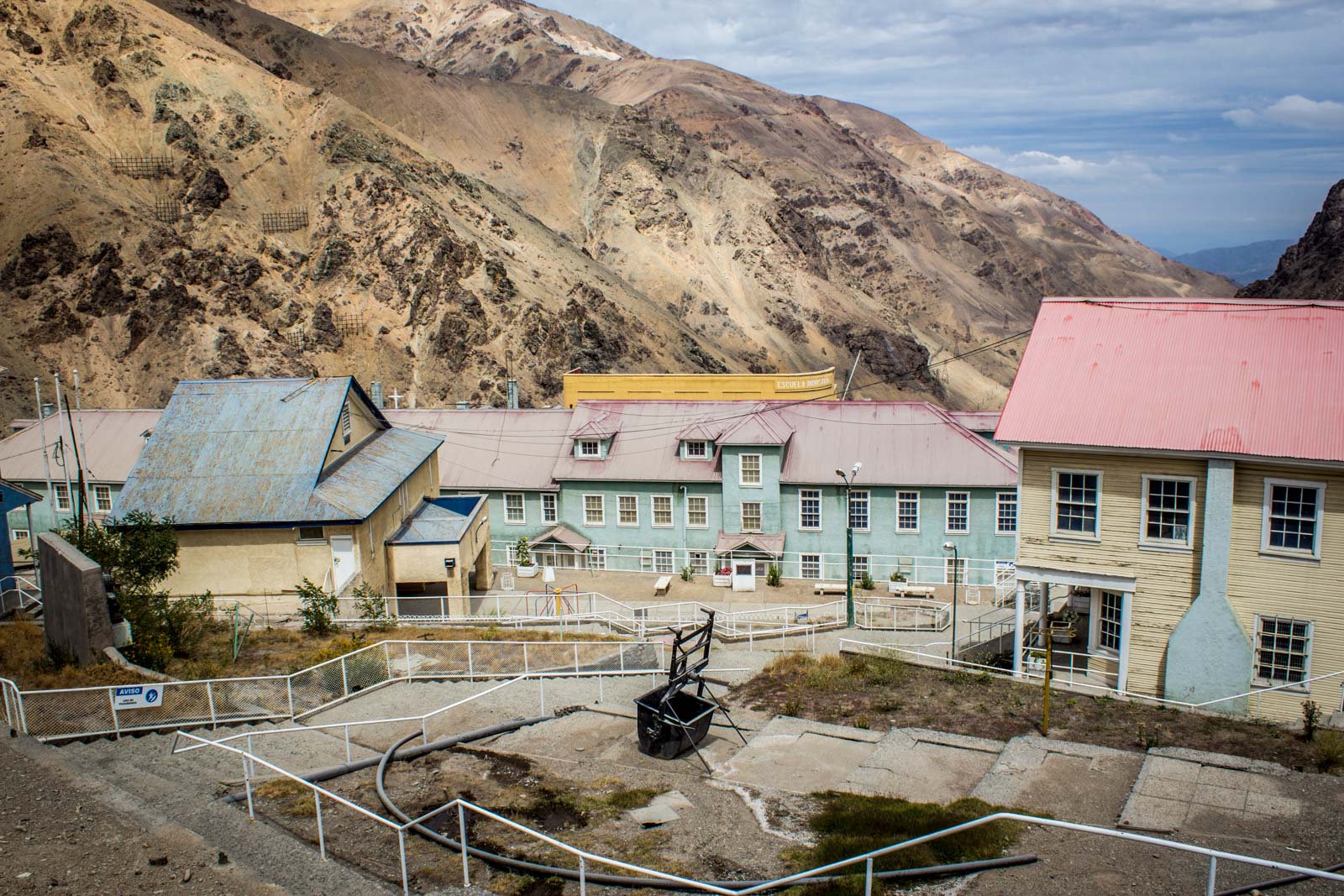 Sewell abandoned mining town, Andes, Chile