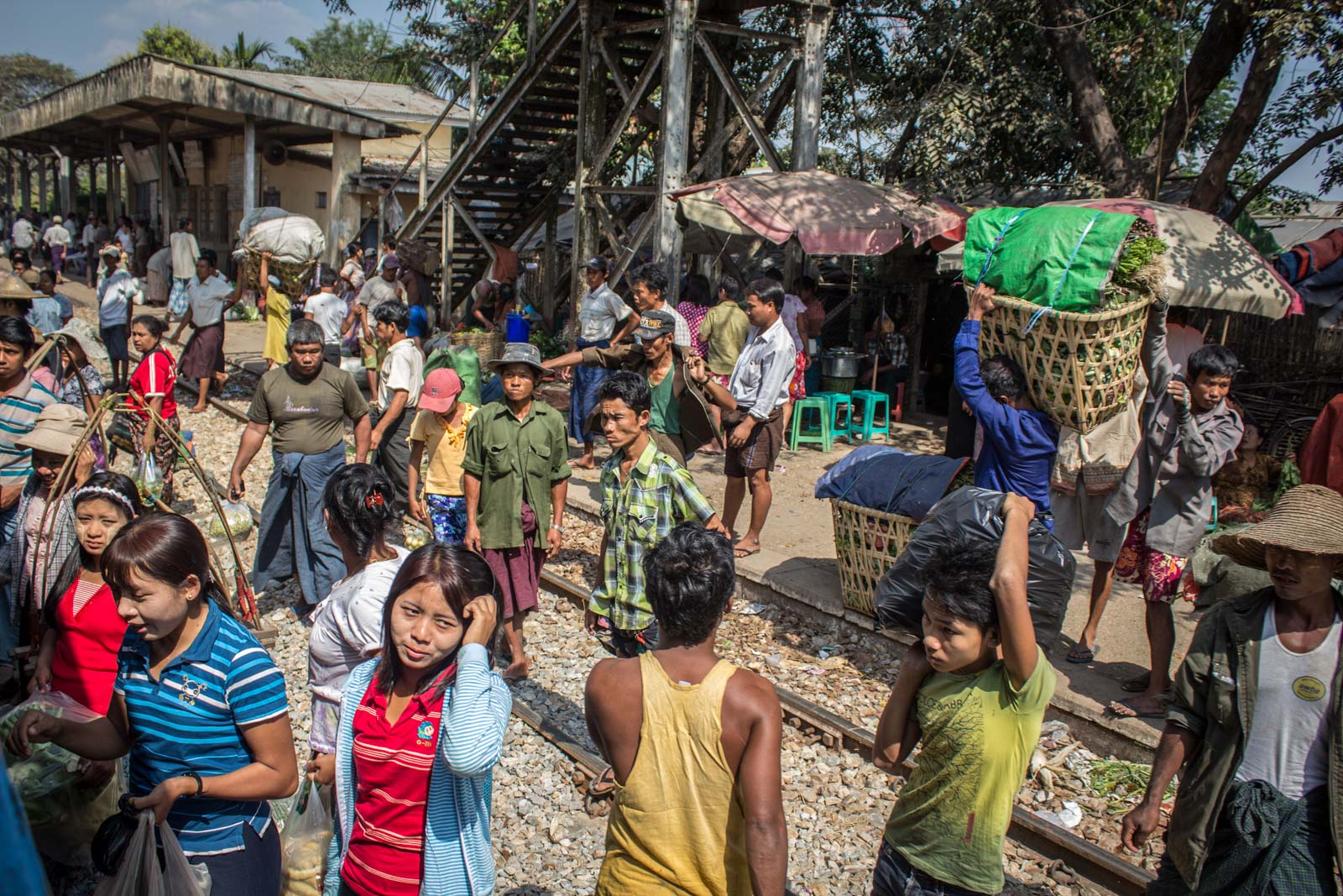 Circle Line Train, Yangon, Myanmar