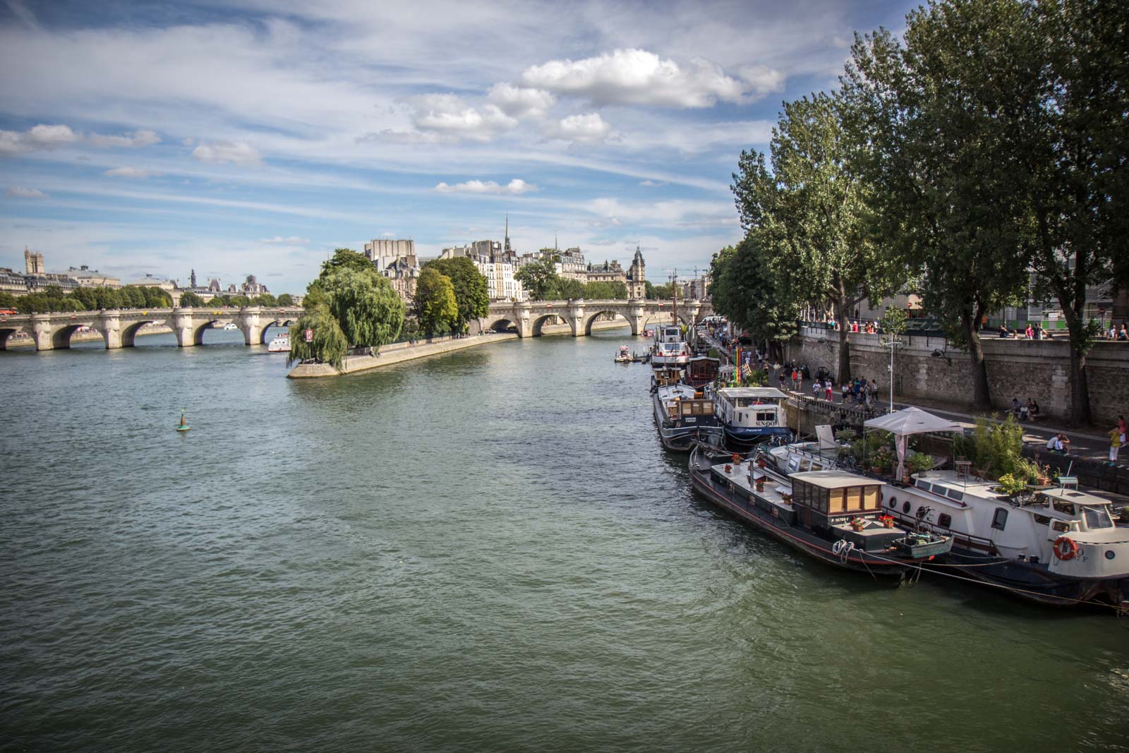 Along the bank of the Seine, Paris, France