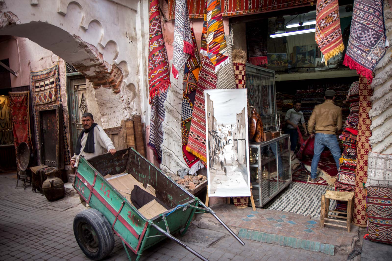 Marrakech souks in the medina, Morocco