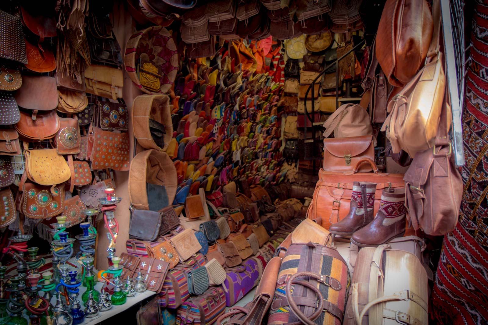 Marrakech souks in the medina, Morocco
