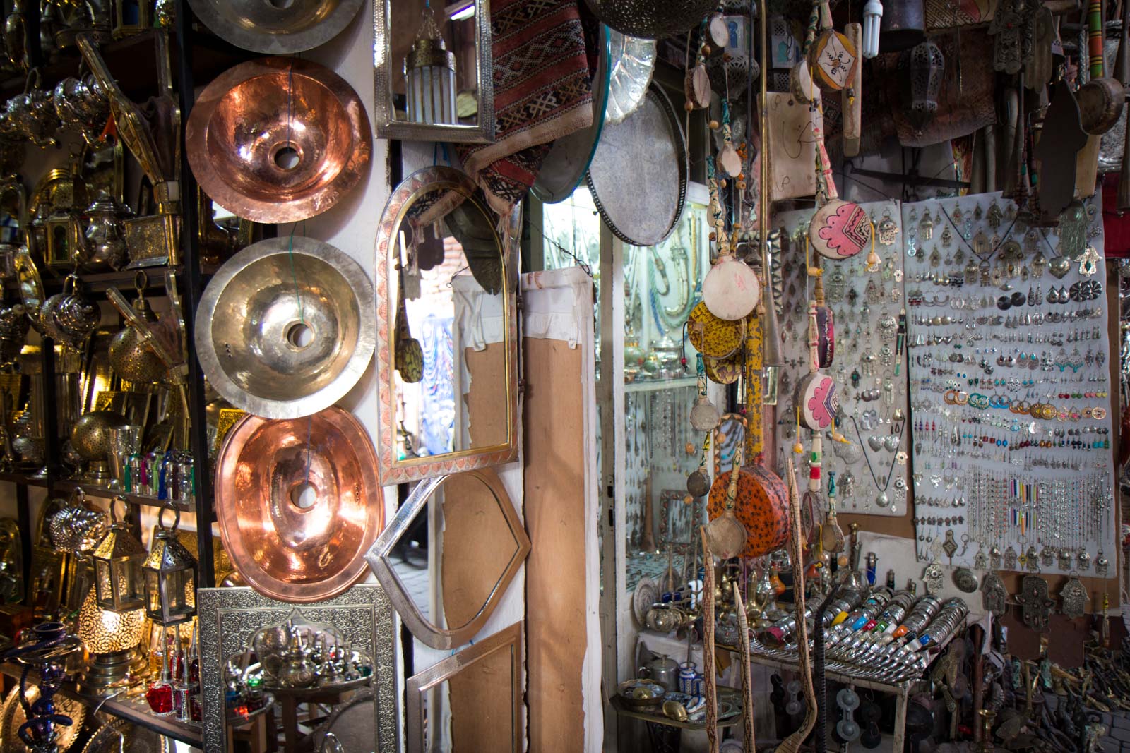 Marrakech souks in the medina, Morocco