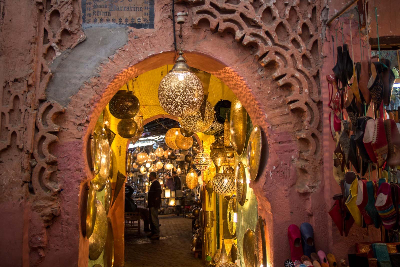 Marrakech souks in the medina, Morocco