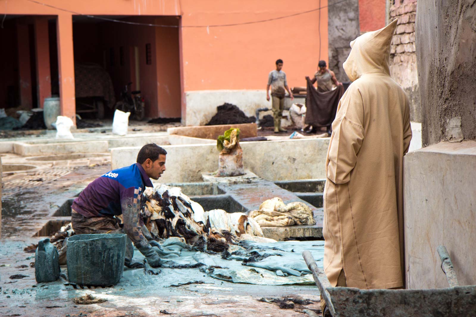 The tanneries, Marrakech, Morocco