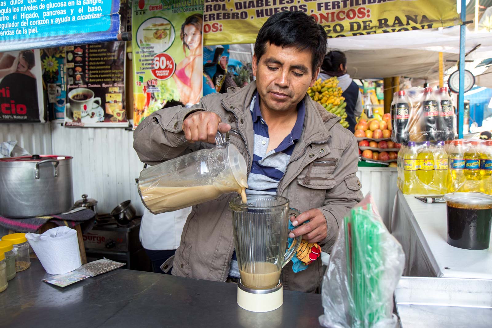 Frog juice, Arequipa, Peru