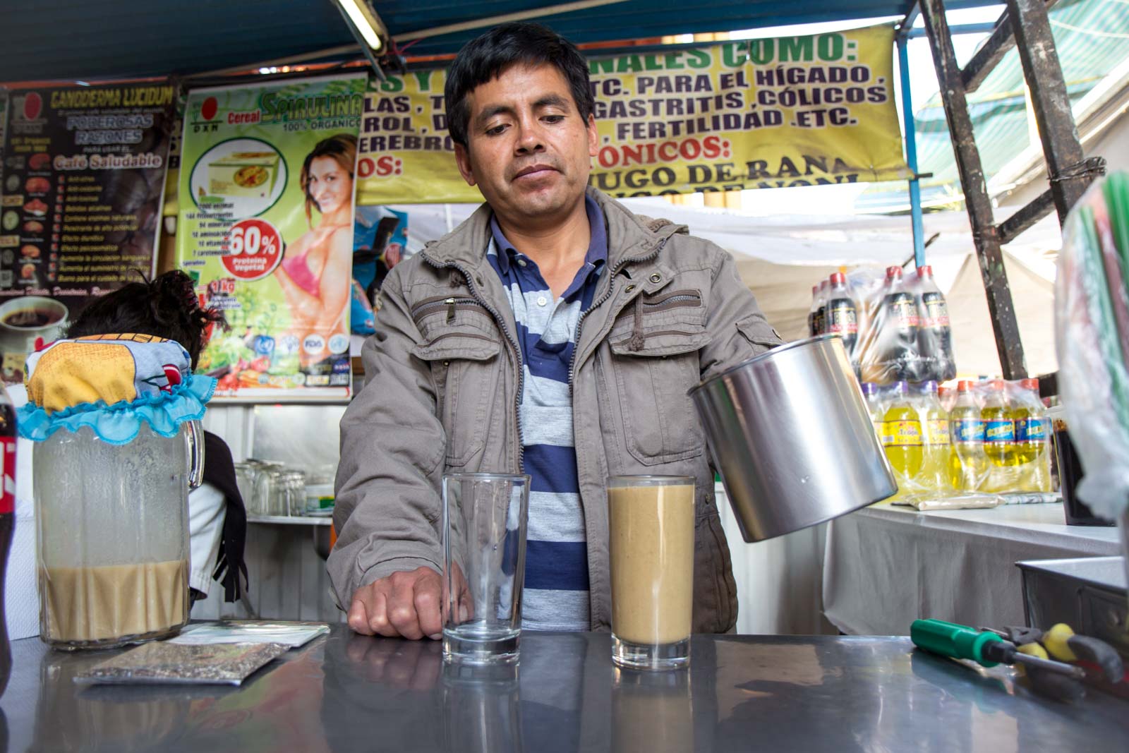 Frog juice, Arequipa, Peru