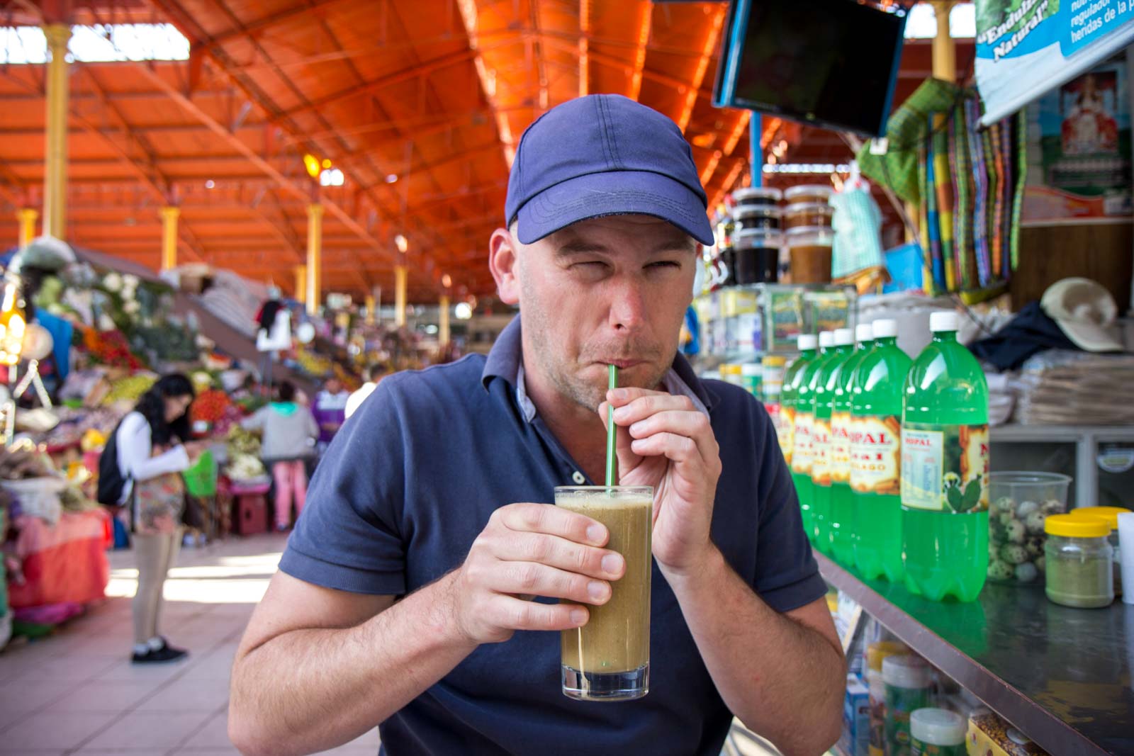 Frog juice, Arequipa, Peru