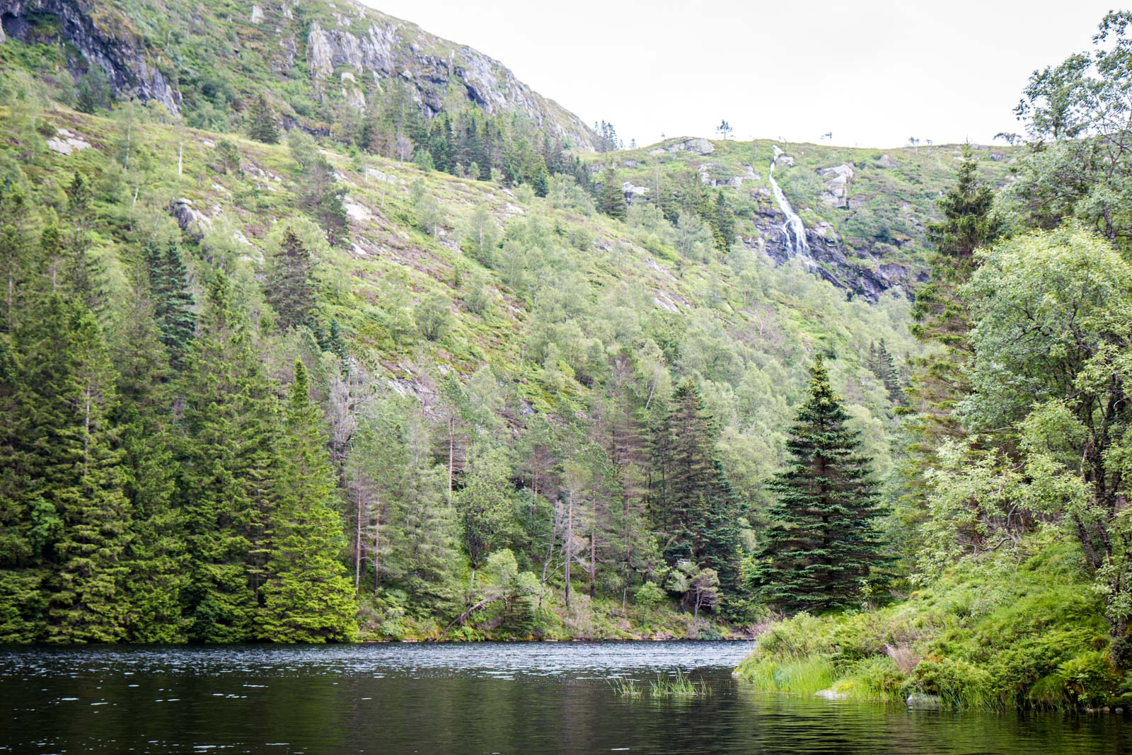 Hiking in the mountains above Bergen, Norway