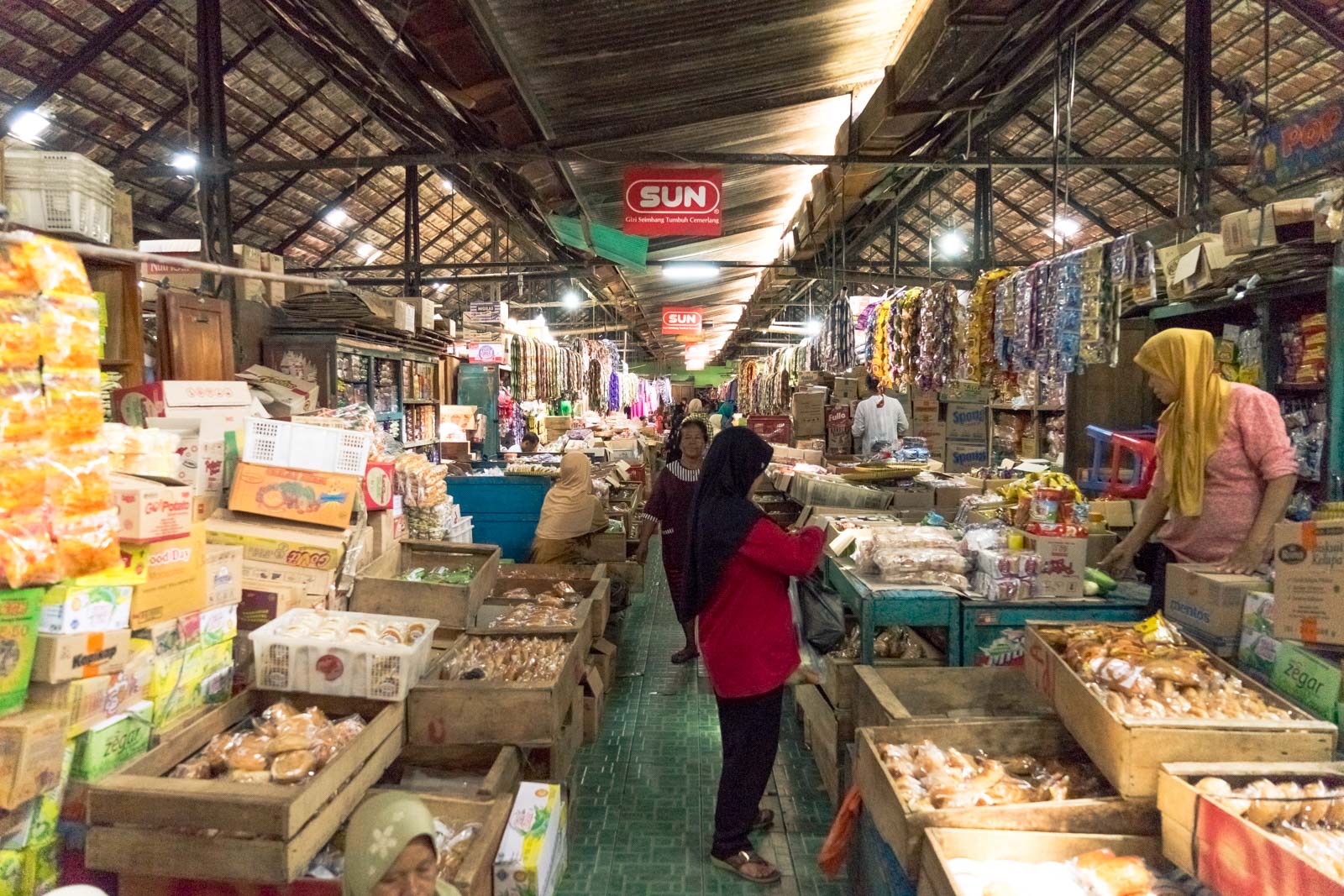 Visiting Pasar  Legi market in Kotagede Yogyakarta Indonesia 