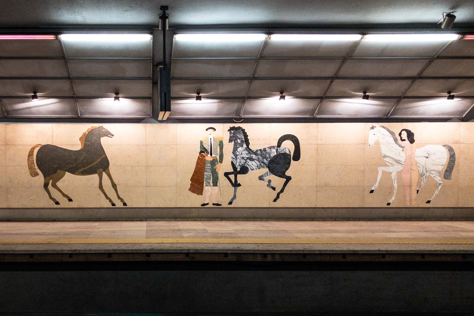 Lisbon Metro station art, Portugal