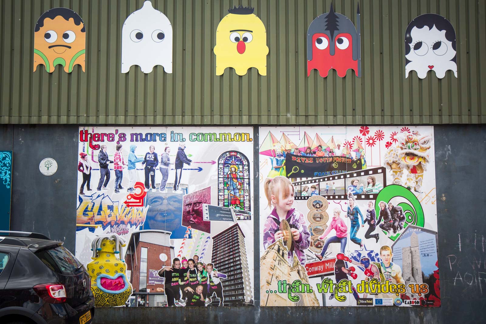 Belfast peace wall murals, Northern Ireland