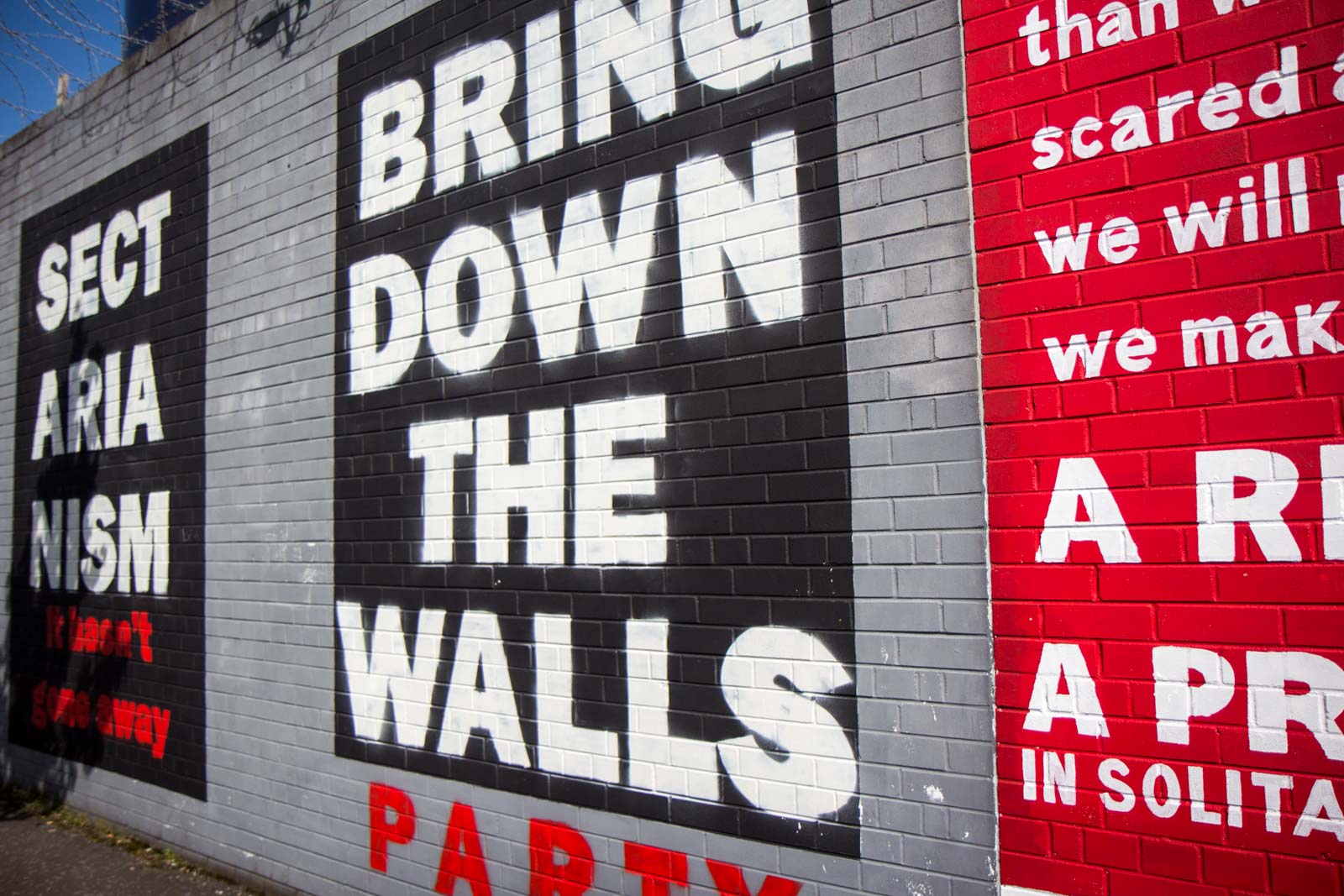 Belfast peace wall murals, Northern Ireland