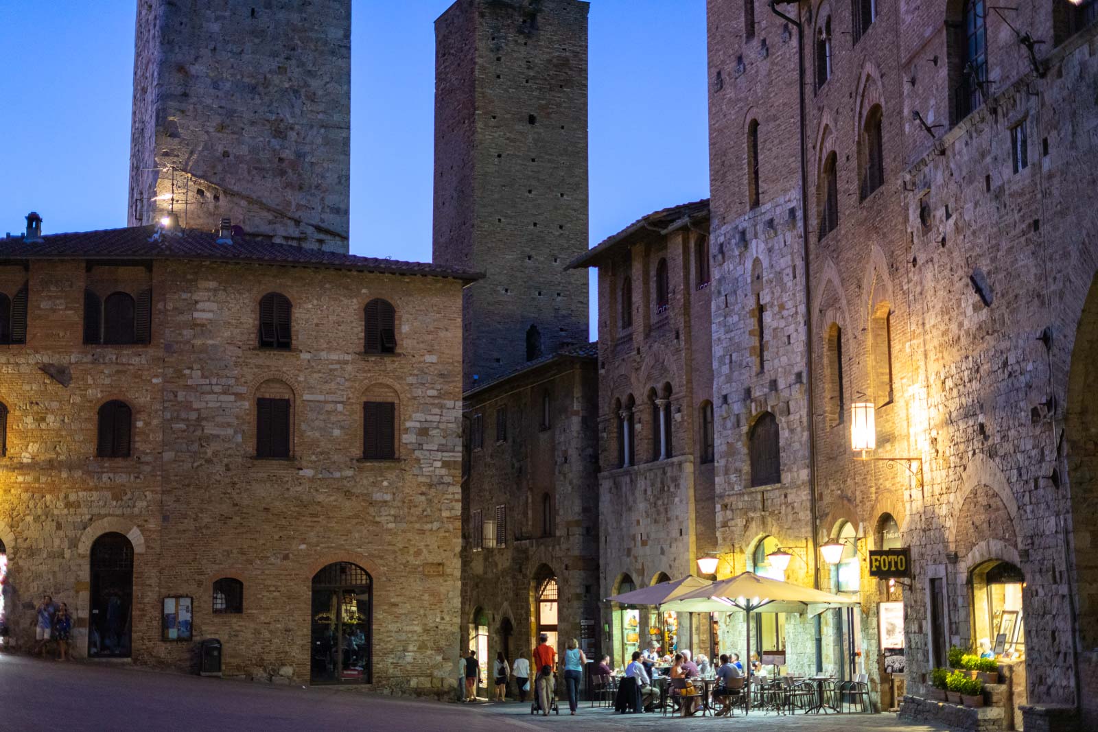 San Gimignano in the evening