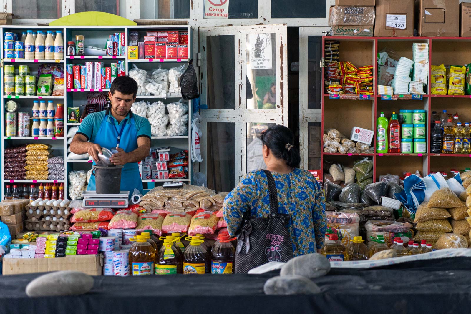 Central market, Panjakent, Tajikistan